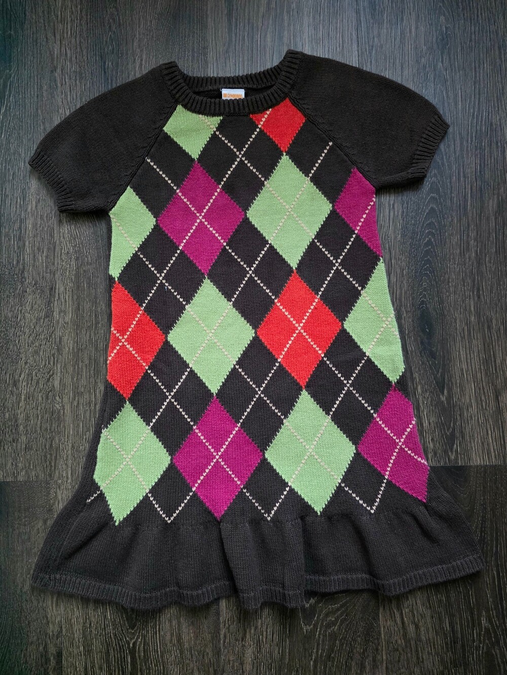 Gymboree vintage "Fall Homecoming" argyle sweater dress